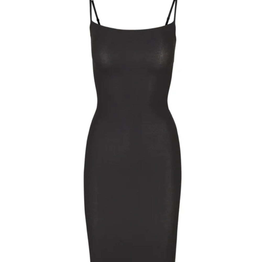 Skims Long Slip Dress - Size XS, Onyx